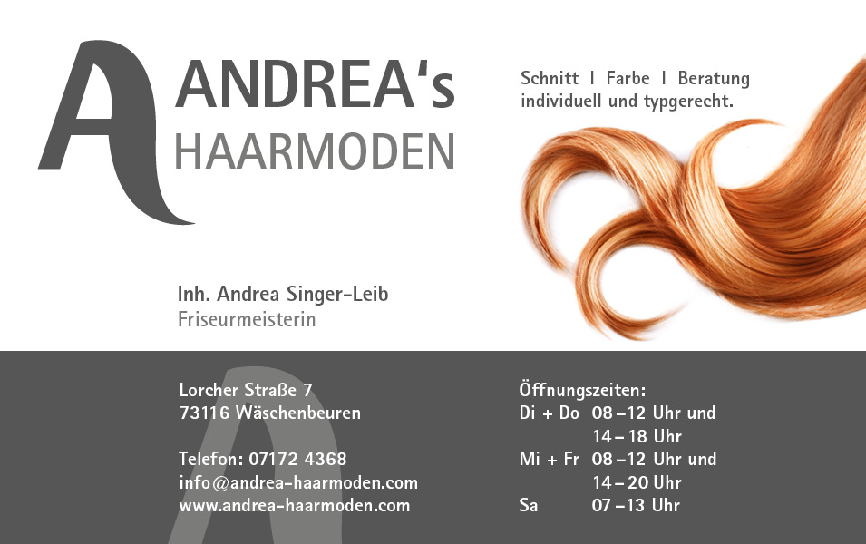 Andrea's Haarmoden – Ihr Friseursalon in Wäschenbeuren bei Göppingen